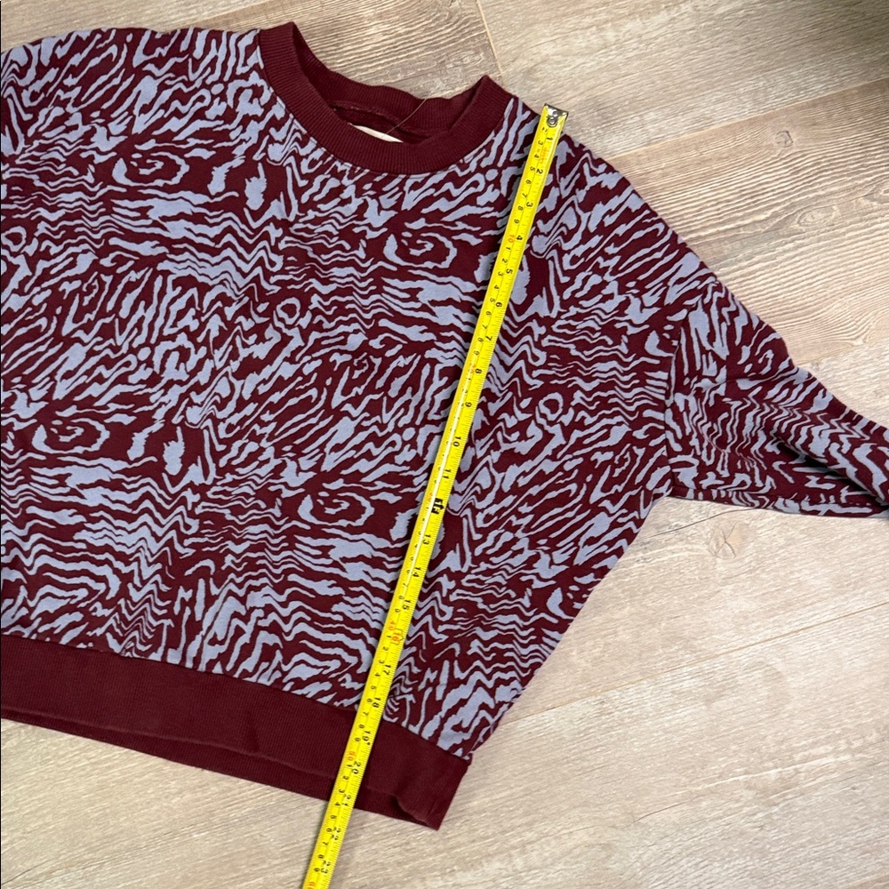 Madewell Maroon Patterned Oversized Sweatshirt - image 7